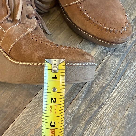 Sam Edelman  Kemper Fringe Tie up Ankle Boot Wedge|Sam Edelman Ankle Boots - Picture 6 of 10